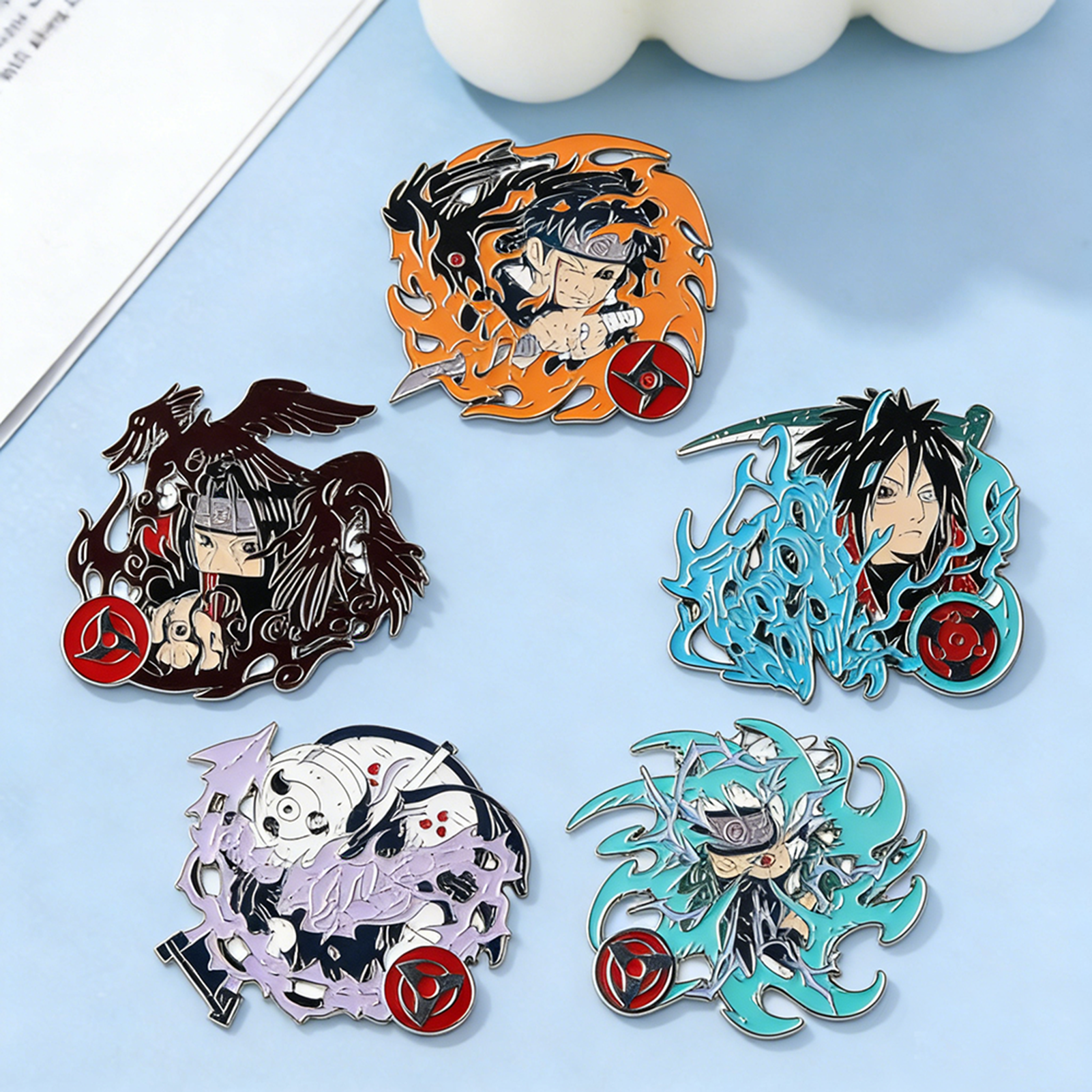 Anime Cosplay Naruto - Anime Naruto Uchiha Clan Enamel Brooch