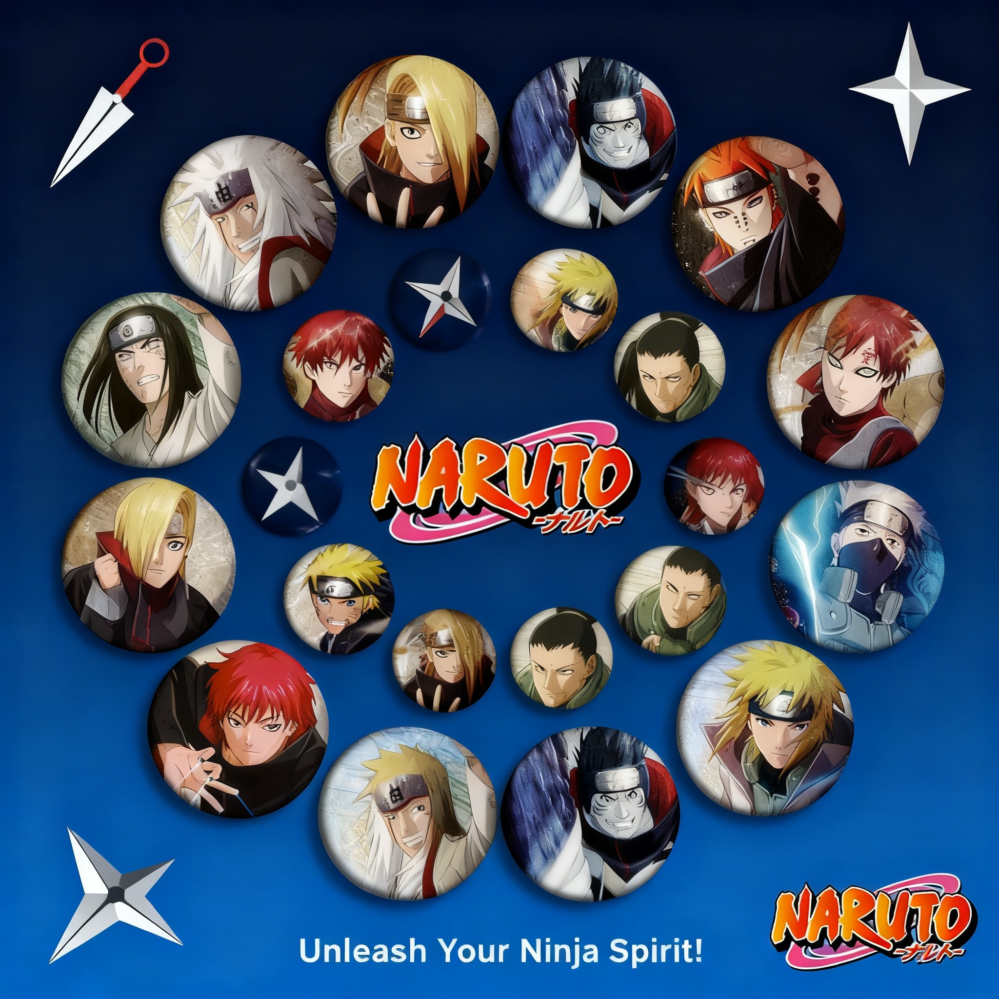 Anime Cosplay Naruto - Naruto Anime Badge Pin 58mm Sasuke