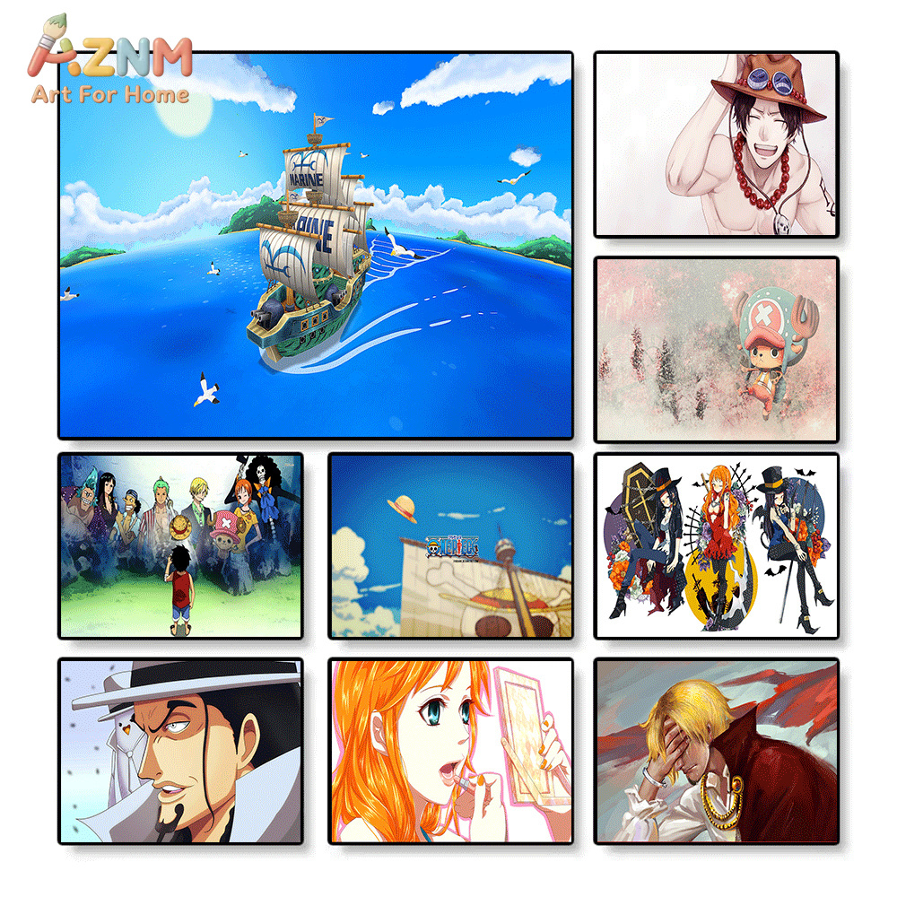 One Piece Straw Hat - AZNM One Piece Anime Canvas Poster