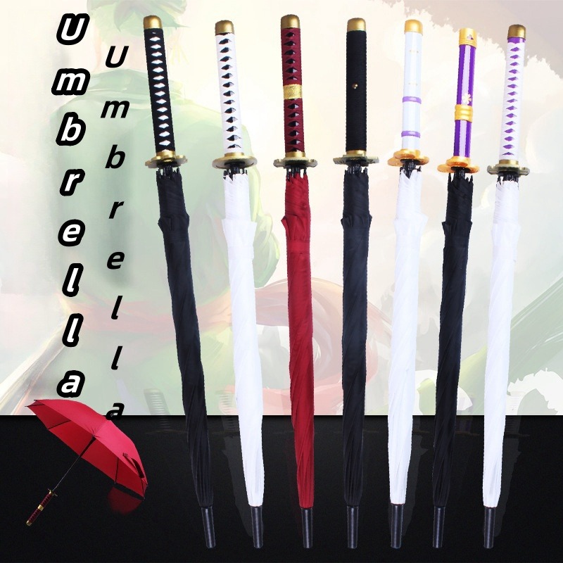 Anime Cosplay Real Life - Roronoa Zoro Katana Umbrella Creative One