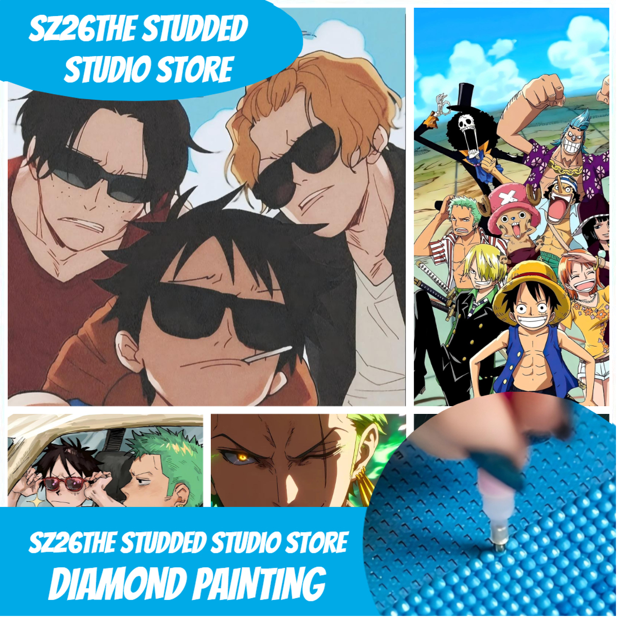 One Piece Straw Hat - Sz26The Studded Anime One Piece Straw