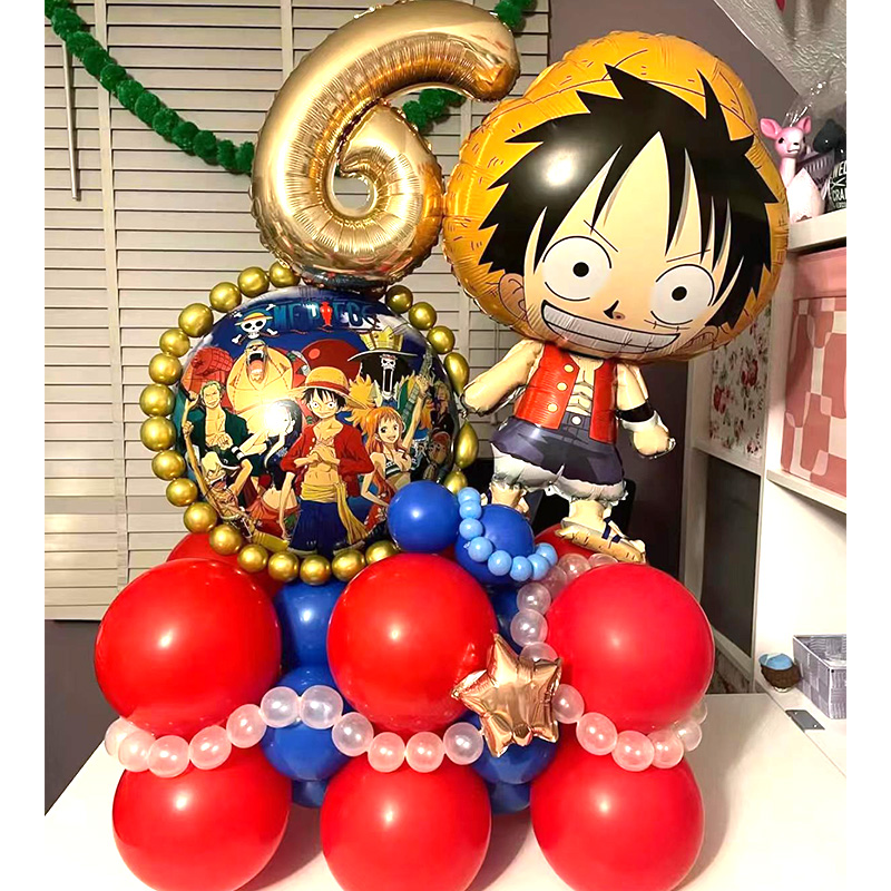 One Piece Straw Hat - Cartoon One Piece Balloons Set Luffy