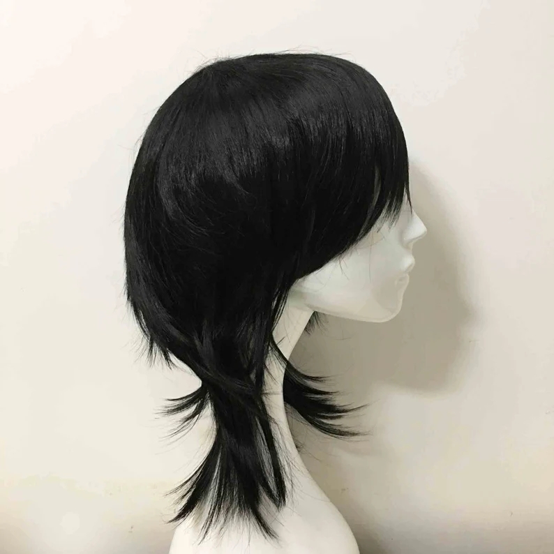 Emo Wig Unisex Black Mullet St - Sword Art Online Cape reseña y precio