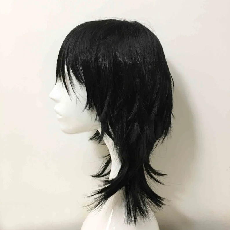 Emo Wig Unisex Black Mullet St - Sword Art Online Cape reseña y precio