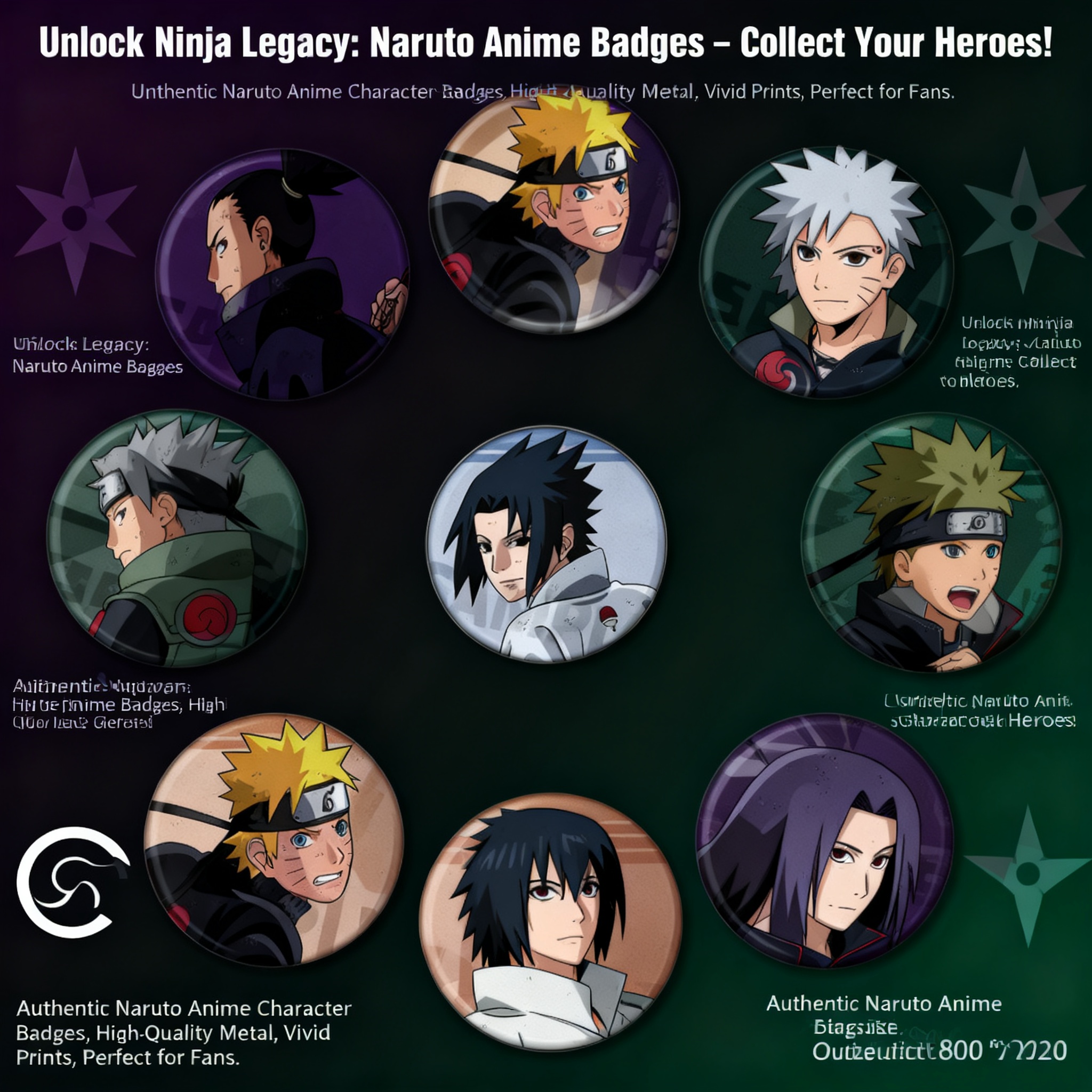 Naruto Anime Badge Pin Set Kak - Anime Cosplay Naruto reseña y precio