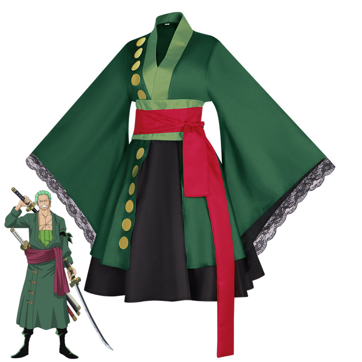 XqAnime Roronoa Zoro Cosplay C - Anime Zoro Cosplay Female reseña y precio
