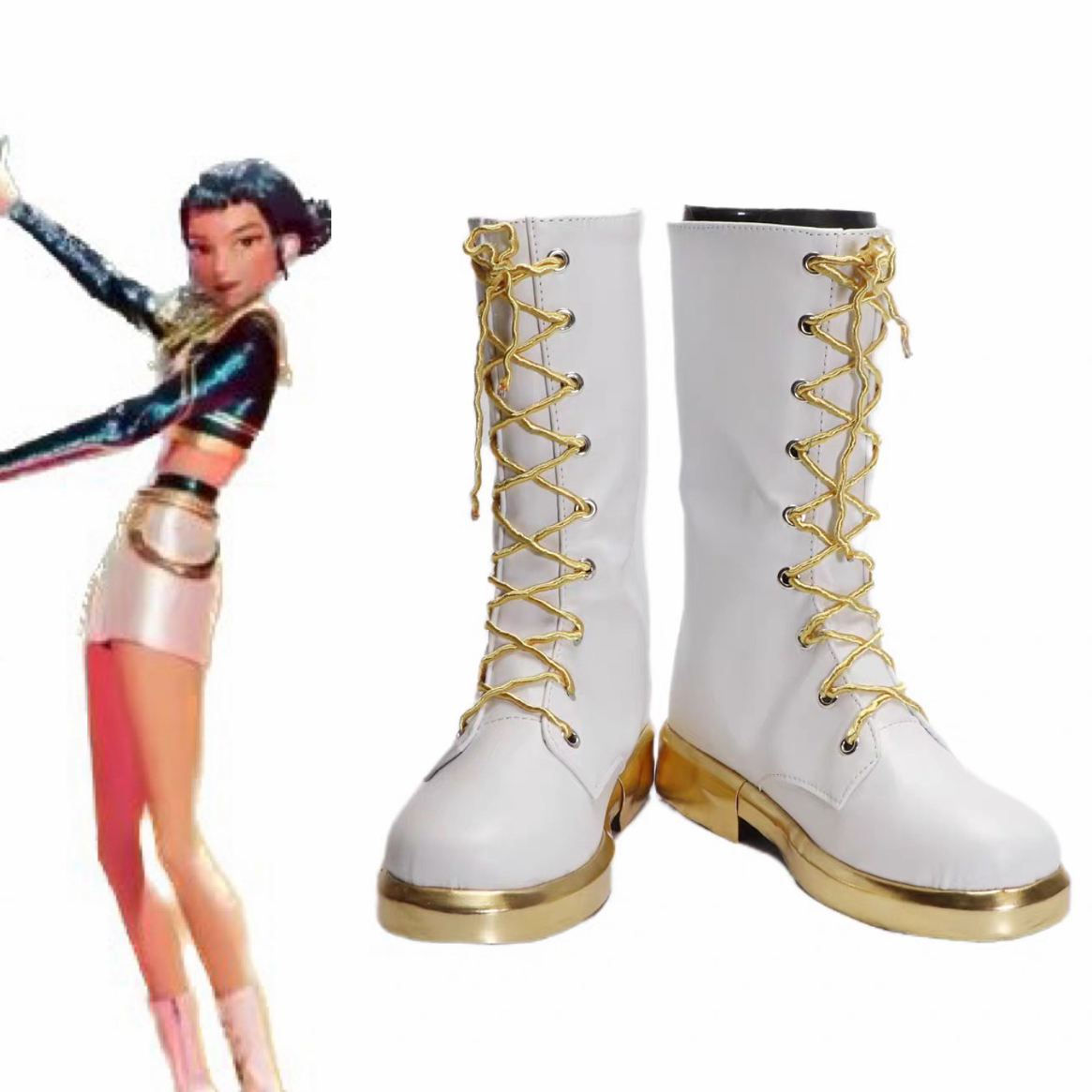 Zoey Black Golden Costume Shoe - Anime Zoey Cosplay reseña y precio