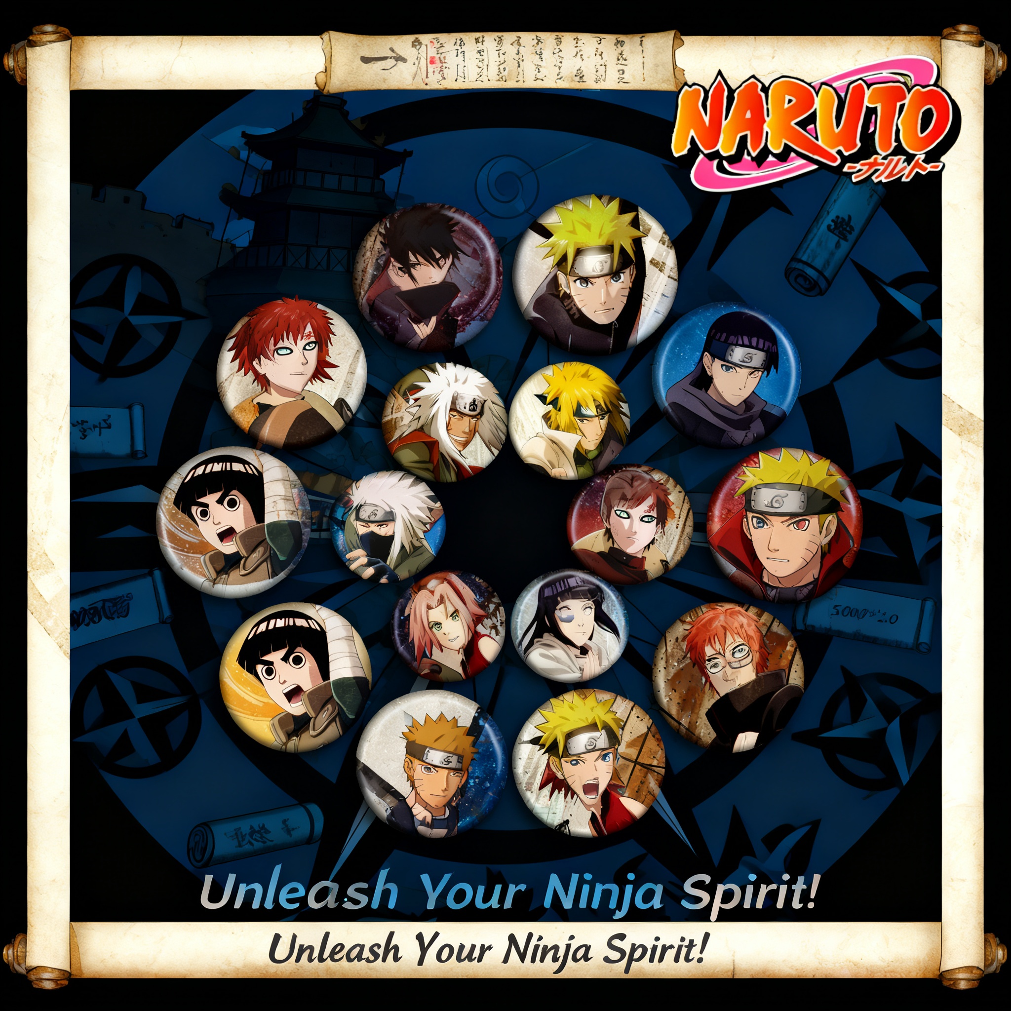 Naruto Anime Badge Pin 58mm Sa - Anime Cosplay Naruto reseña y precio