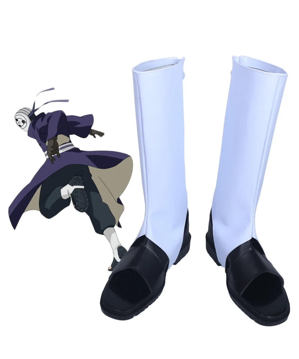 Uchiha Obito Cosplay Boots Whi - Anime Cosplay Obito reseña y precio