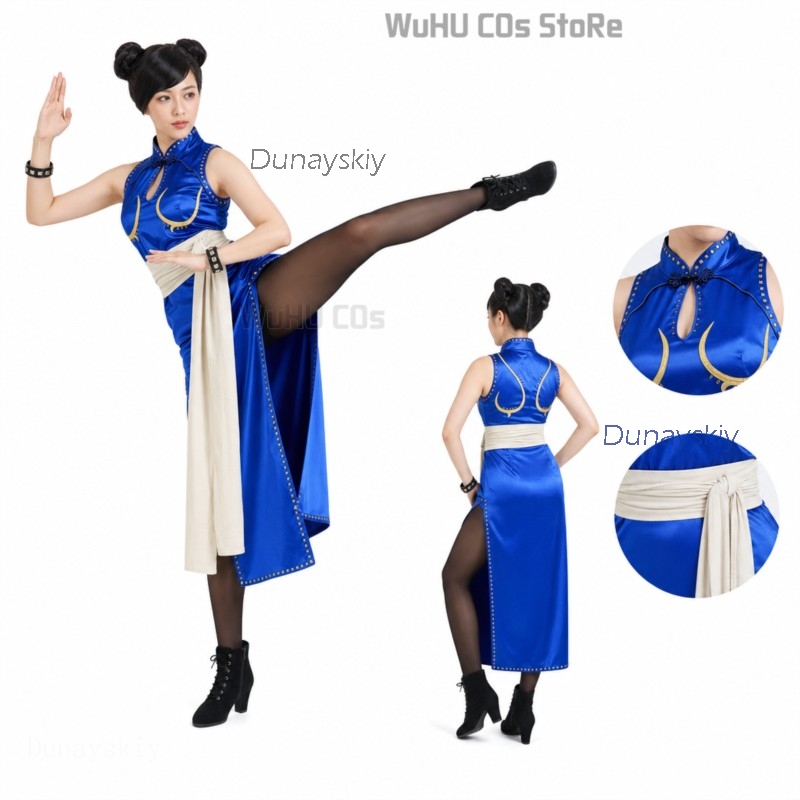 Adult Sexy Street Chun Li Cosp - Live Action Anime Cosplay reseña y precio