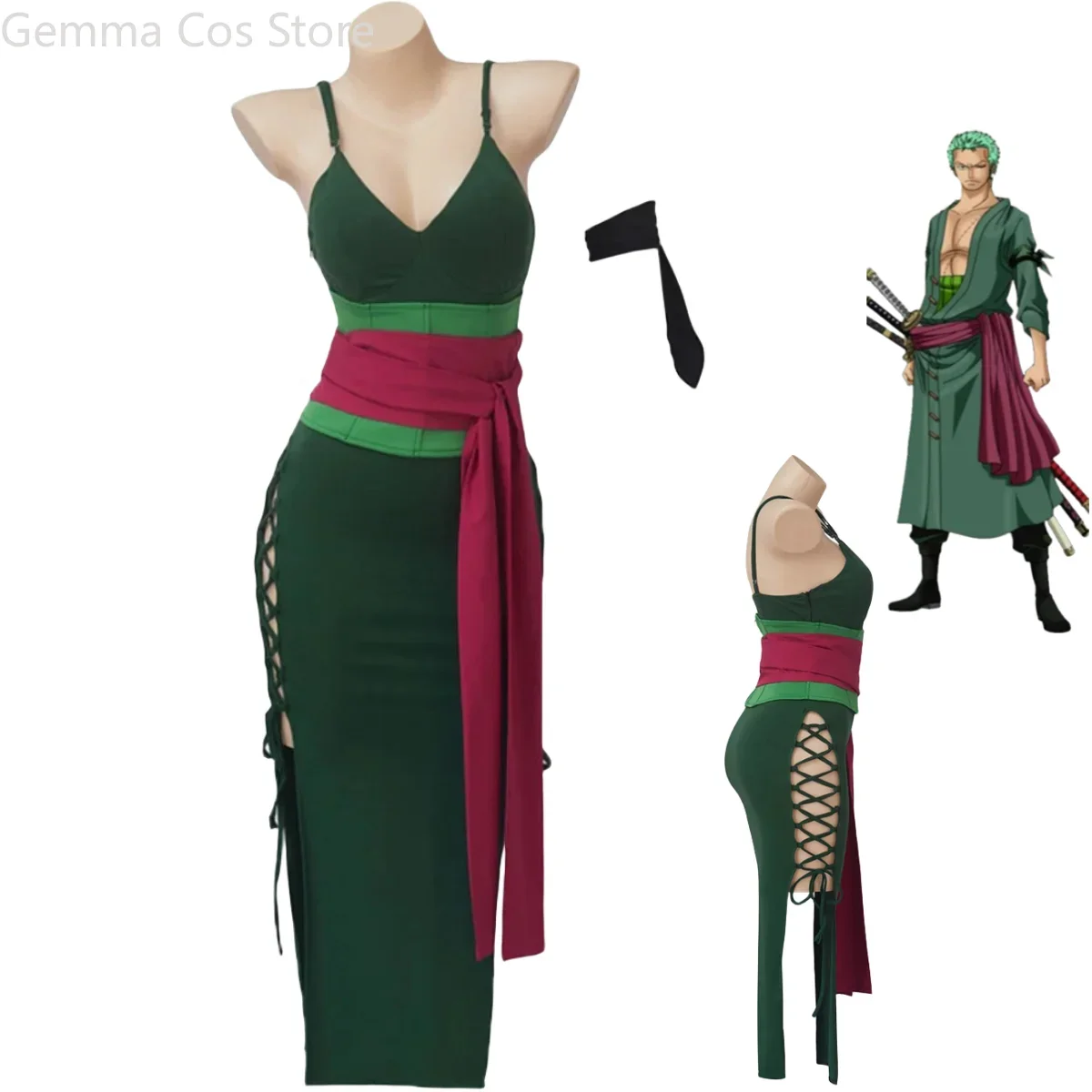 Anime Roronoa Zoro Cosplay Cos - Anime Zoro Cosplay Female reseña y precio