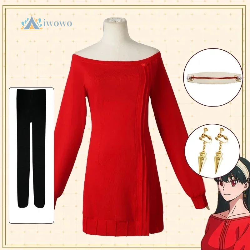 Yor Forger Cosplay Long Red Kn - Anime Cosplay Yor reseña y precio