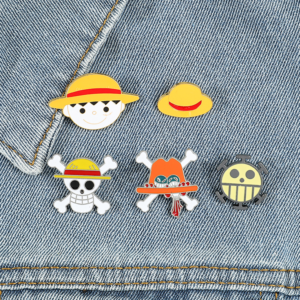 One Piece Brooch Anime Cartoon - One Piece Straw Hat reseña y precio