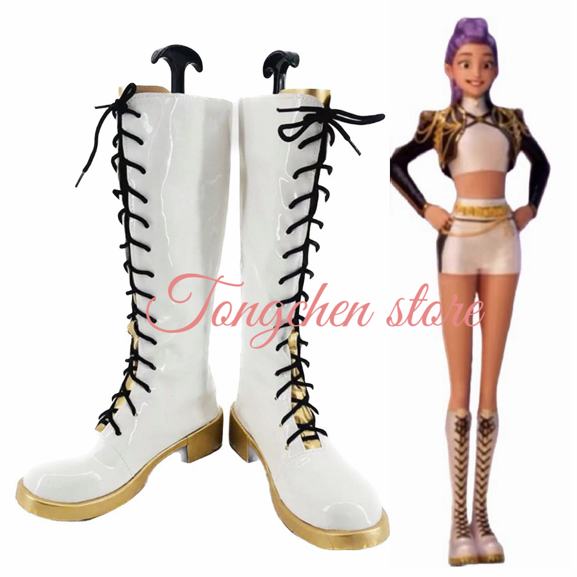 Zoey Mira Rumi Boots Black Gol - Anime Zoey Cosplay reseña y precio